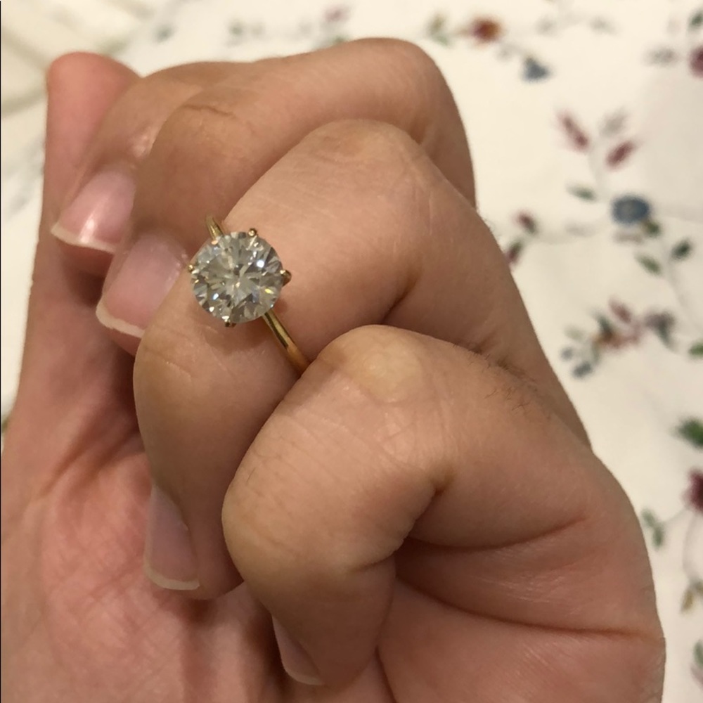 14k Yellow Gold 1 carat Engagement Ring